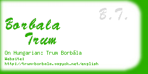 borbala trum business card